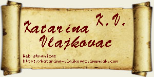 Katarina Vlajkovac vizit kartica